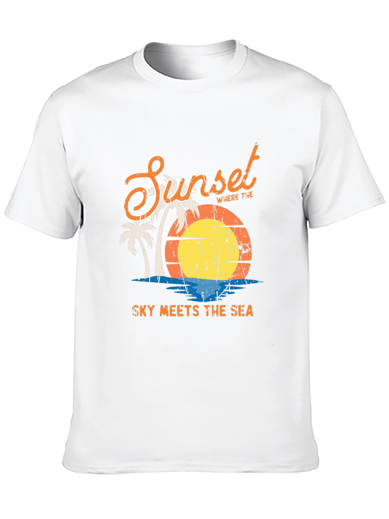 Sunset Sky Meets Sea Graphic T-Shirt
