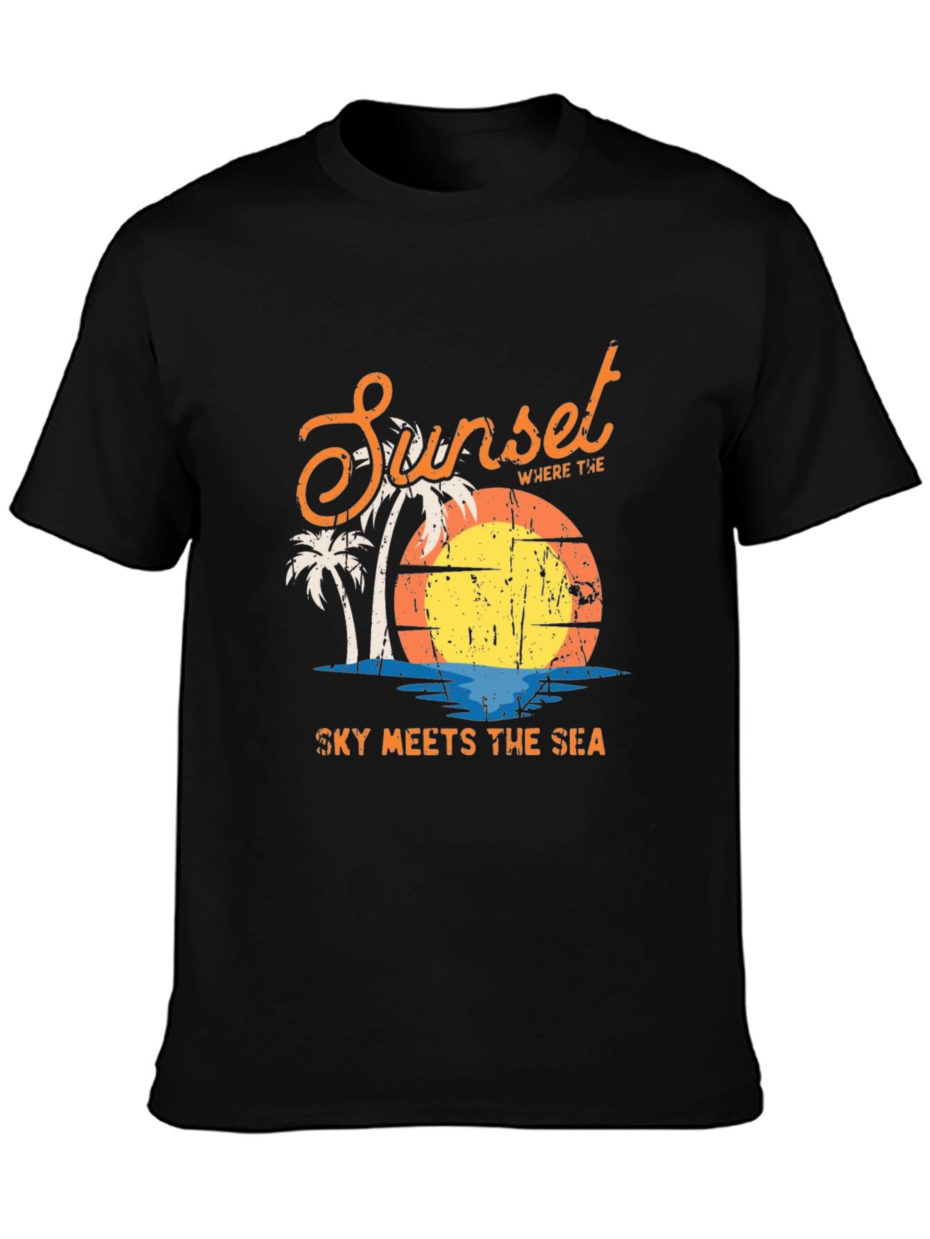 Sunset Sky Meets Sea Graphic T-Shirt