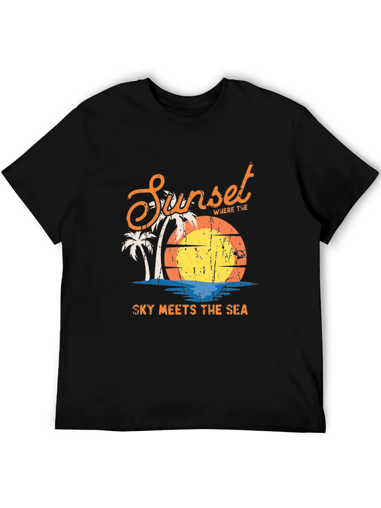 Sunset Sky Meets Sea Graphic T-Shirt