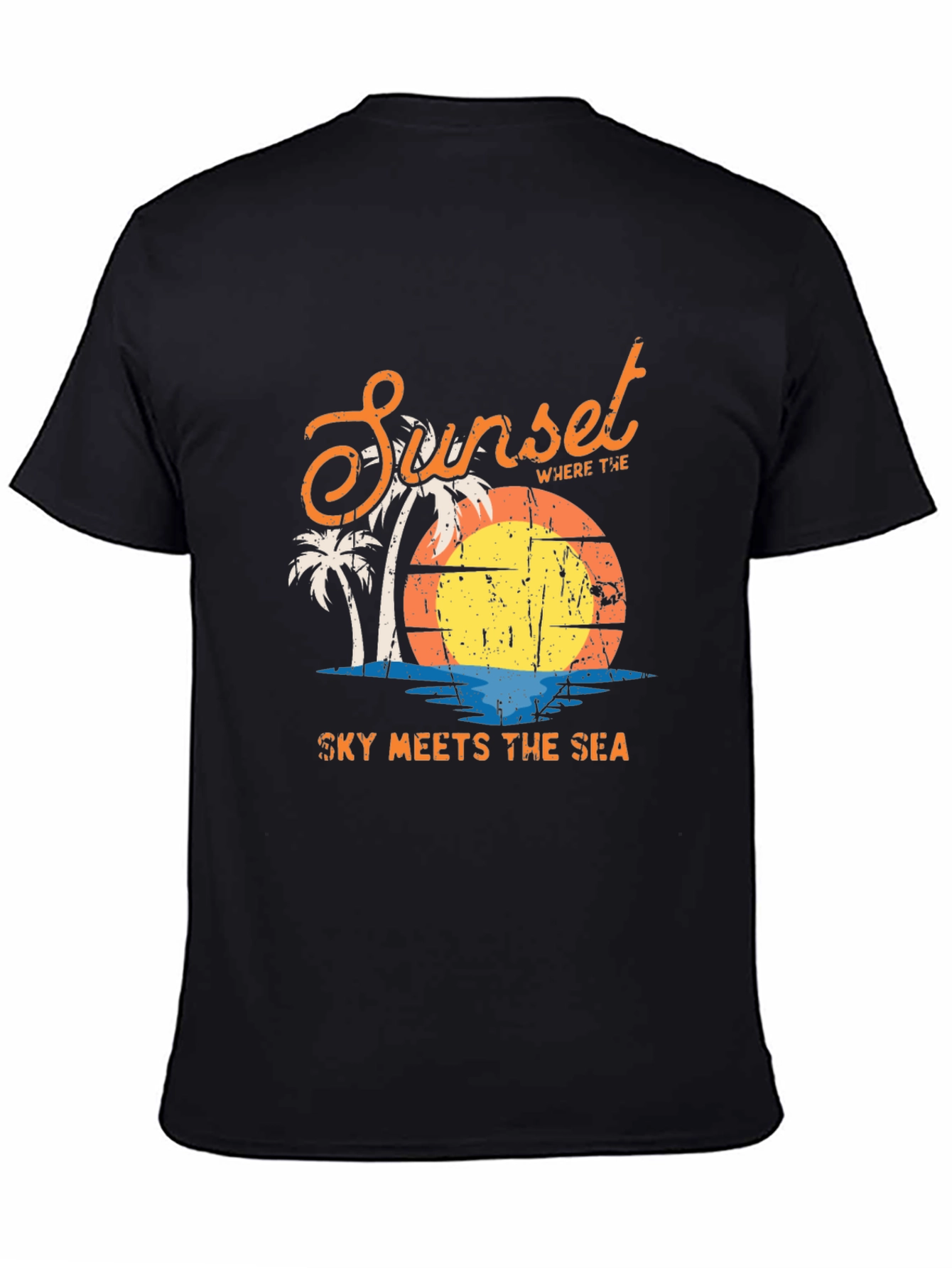 Sunset Sky Meets Sea Graphic T-Shirt
