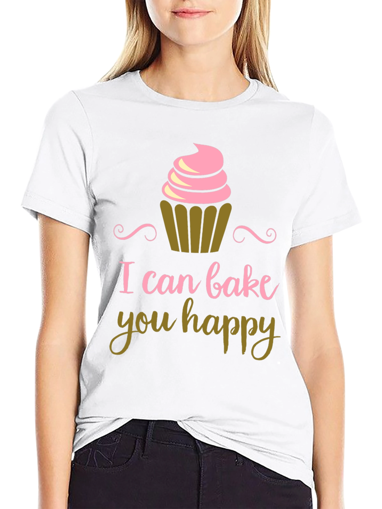 I Can Bake You Happy Black T-Shirt