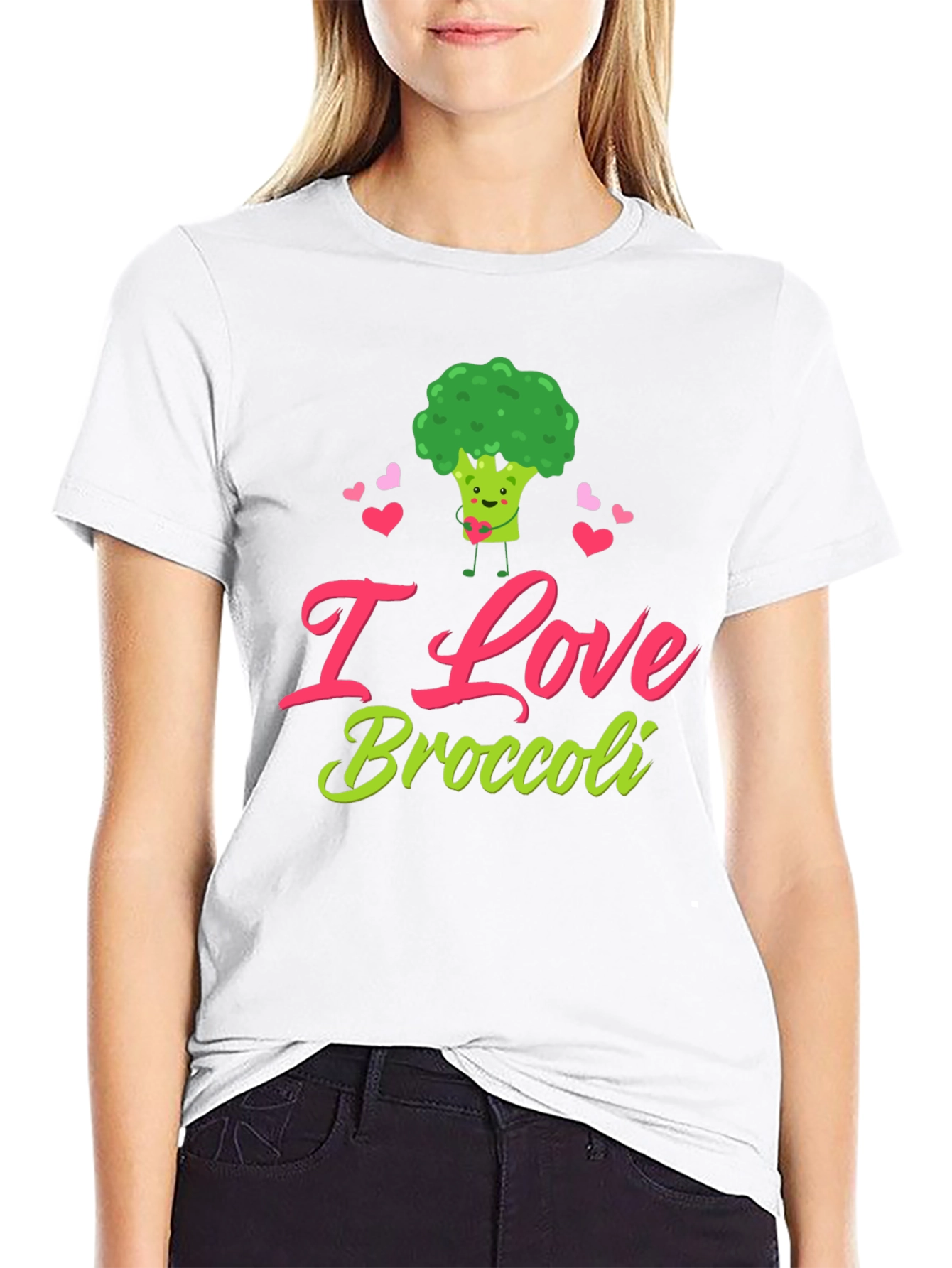 I Love Broccoli T-Shirt - Cute Vegan Tee