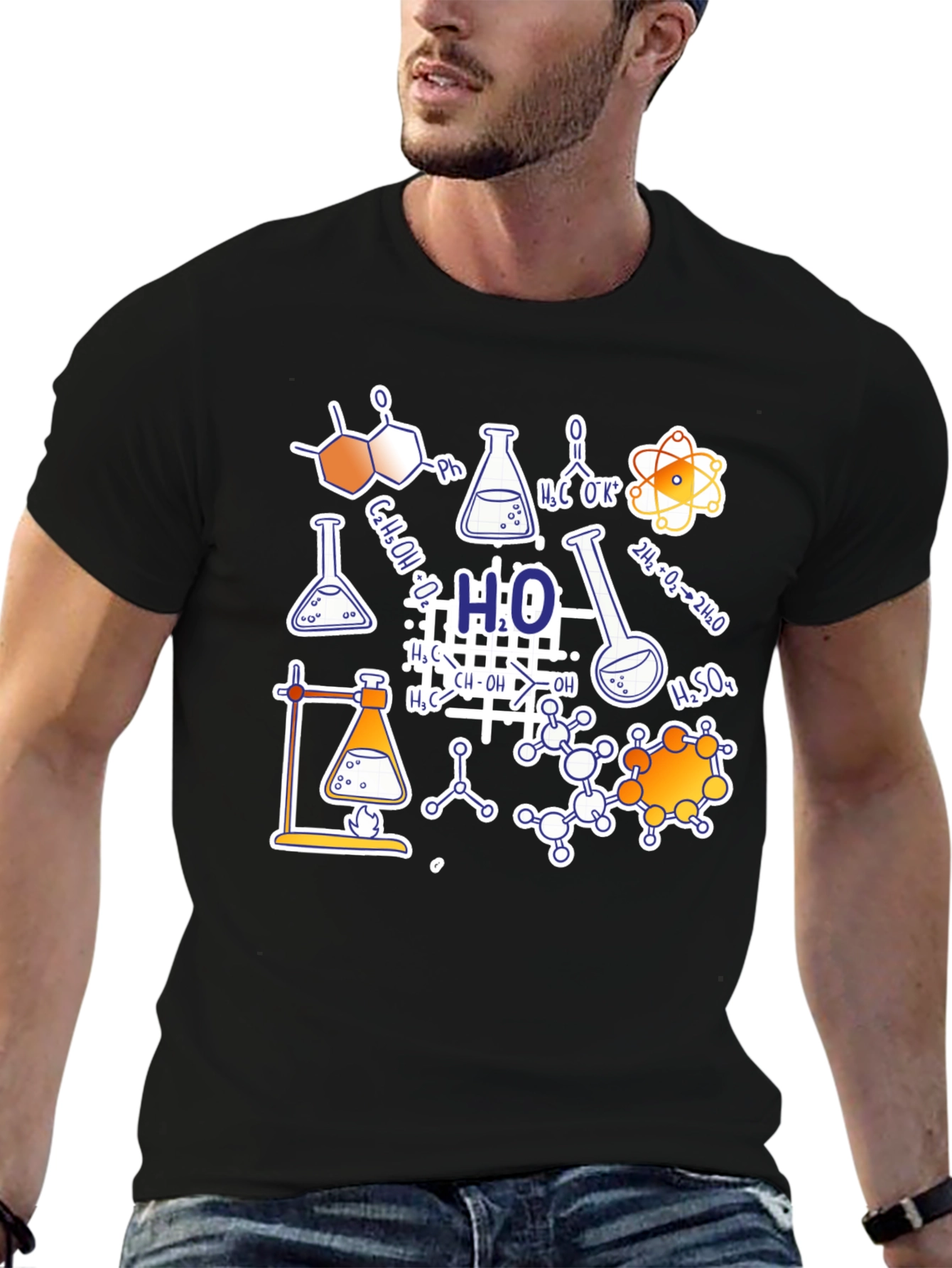 Science Formula Black T-Shirt