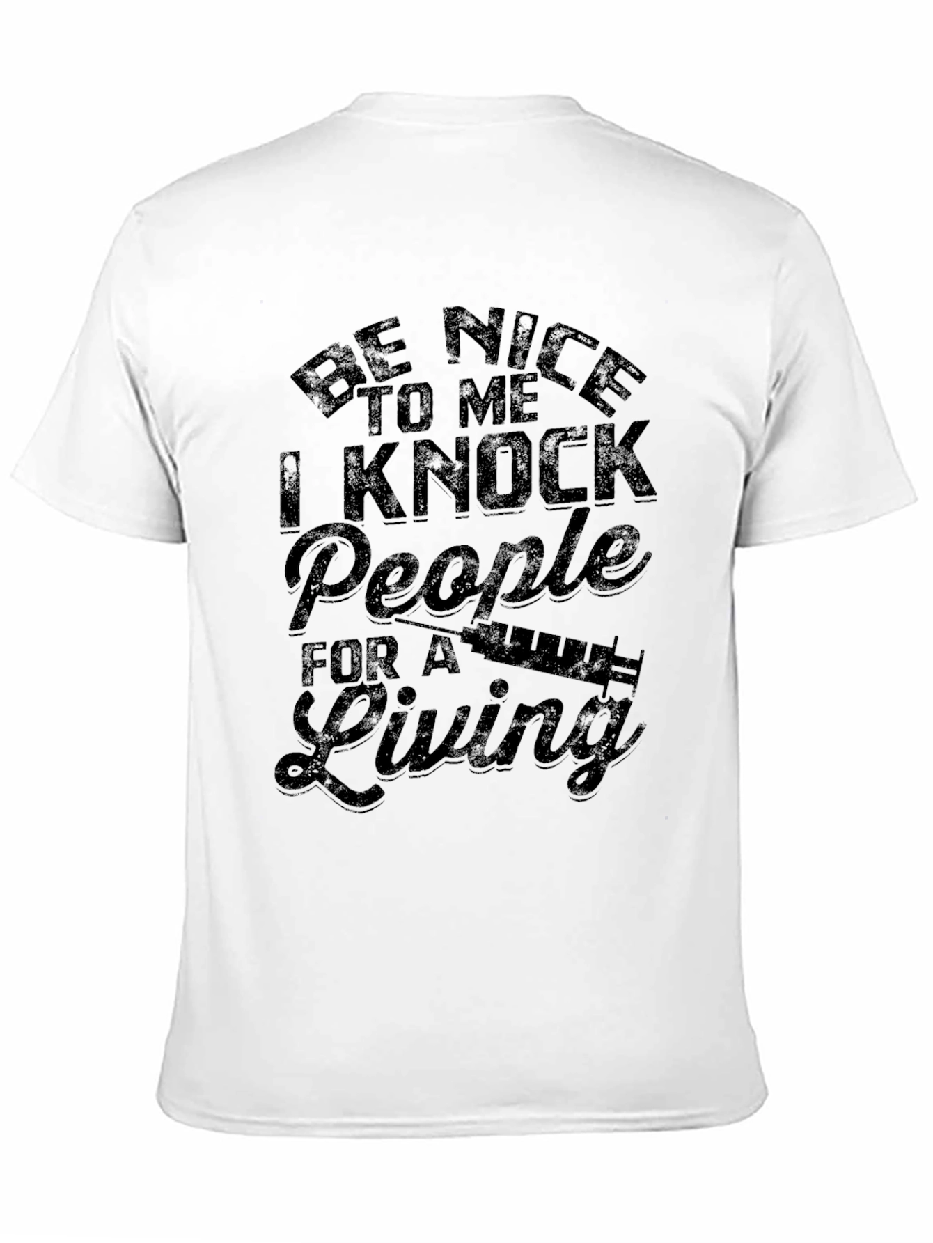 Be Nice Nurse T-Shirt Funny Syringe Graphic Tee