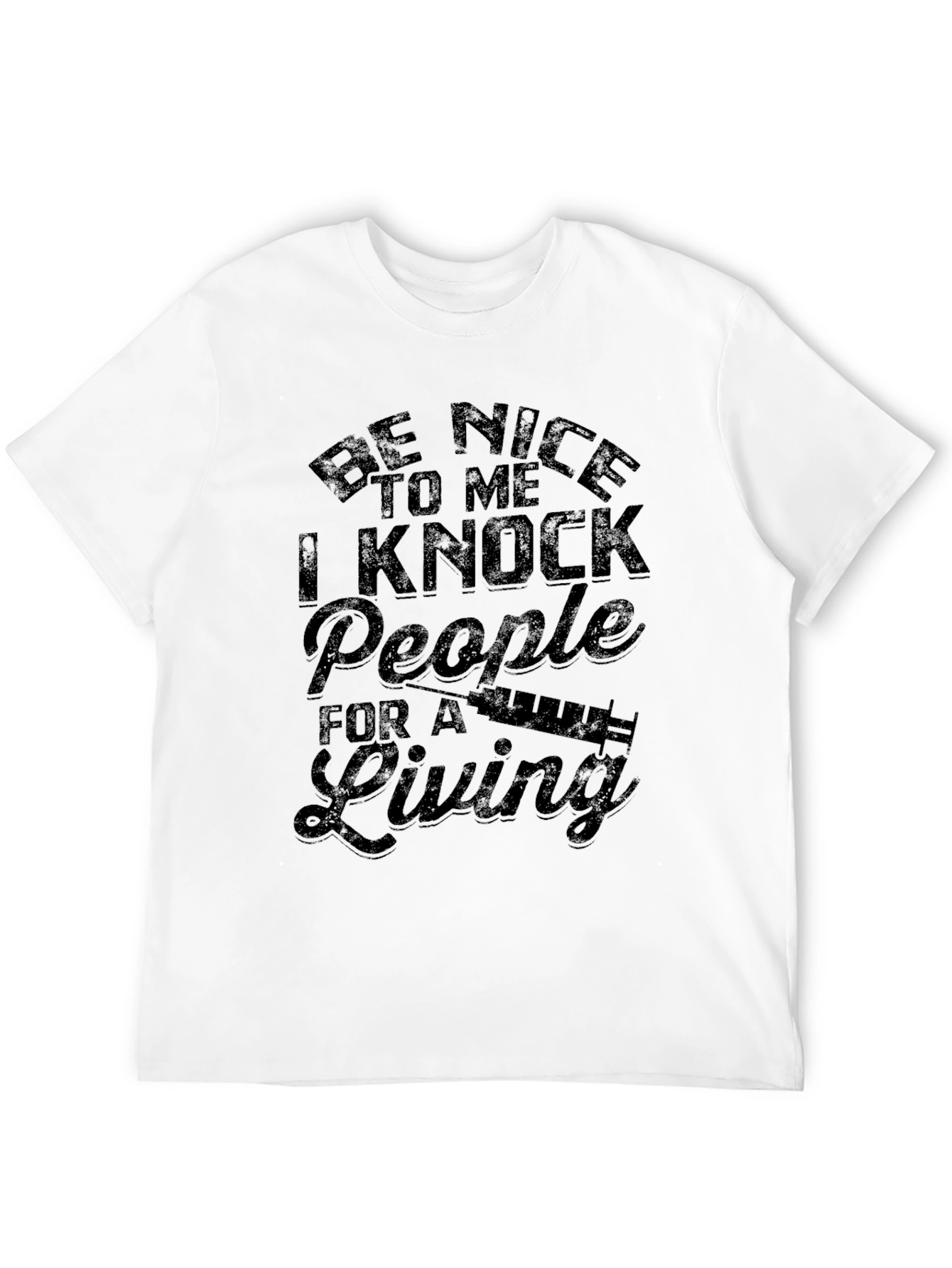 Be Nice Nurse T-Shirt Funny Syringe Graphic Tee
