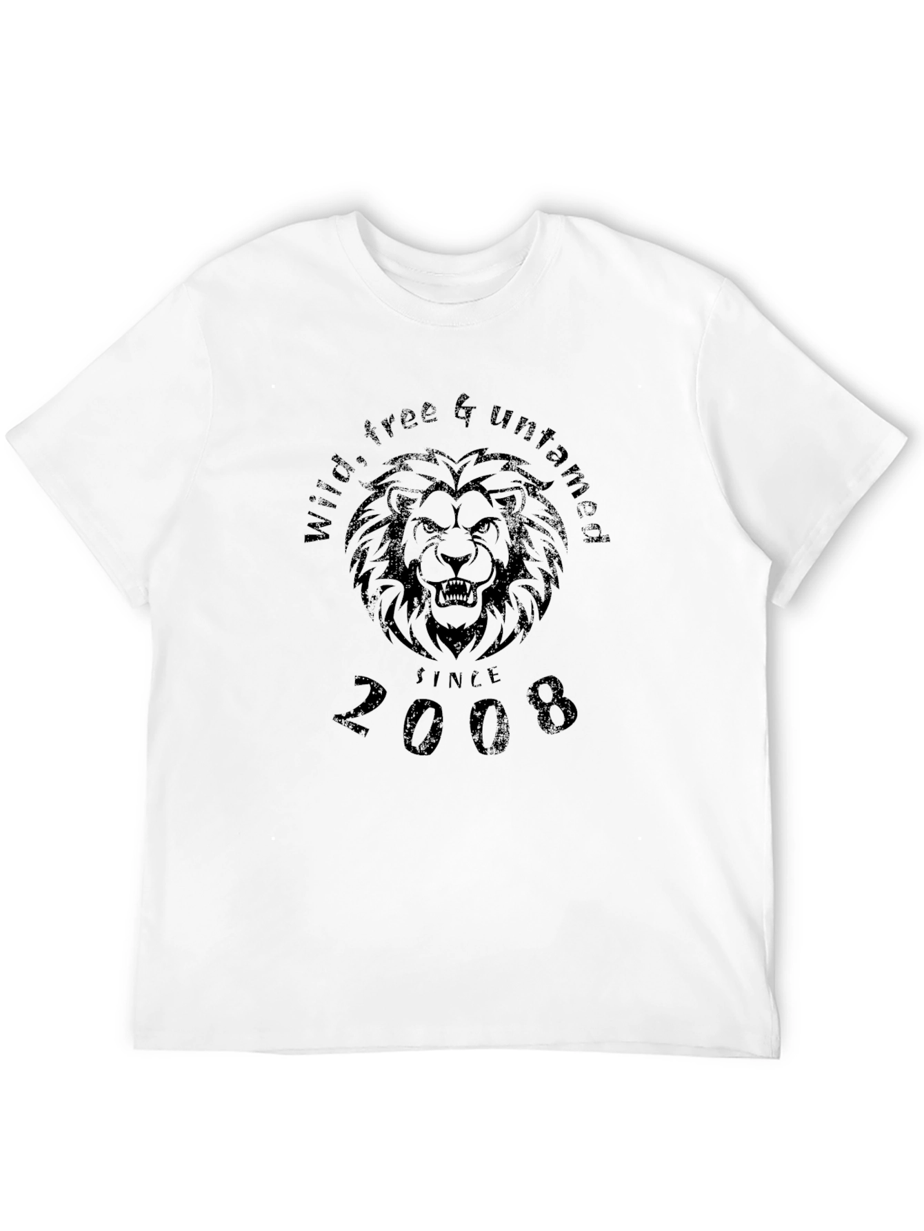 Wild & Untamed Lion Graphic Black T-Shirt