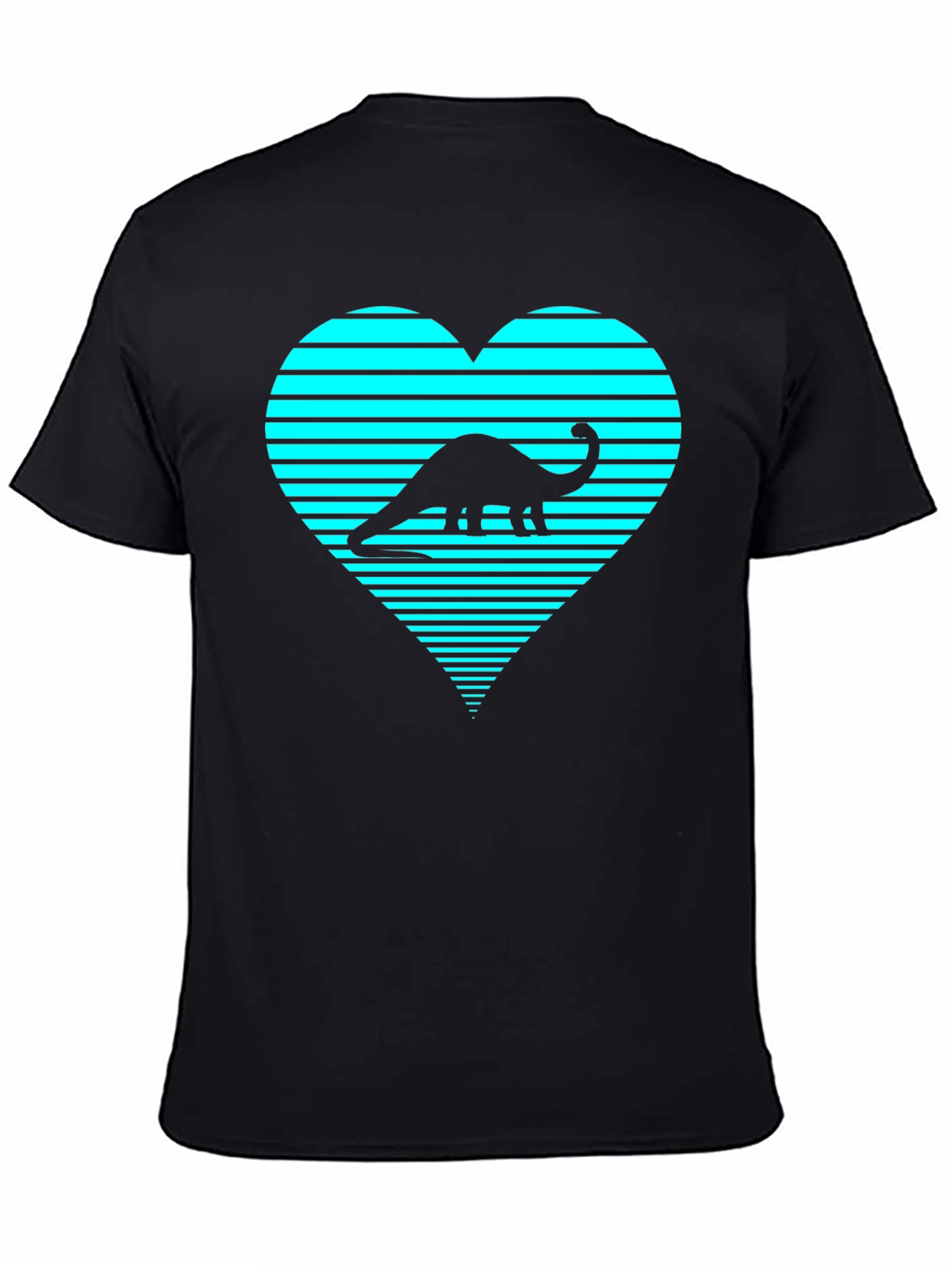 Dino Heart Graphic Tee - Cool Brontosaurus T-Shirt