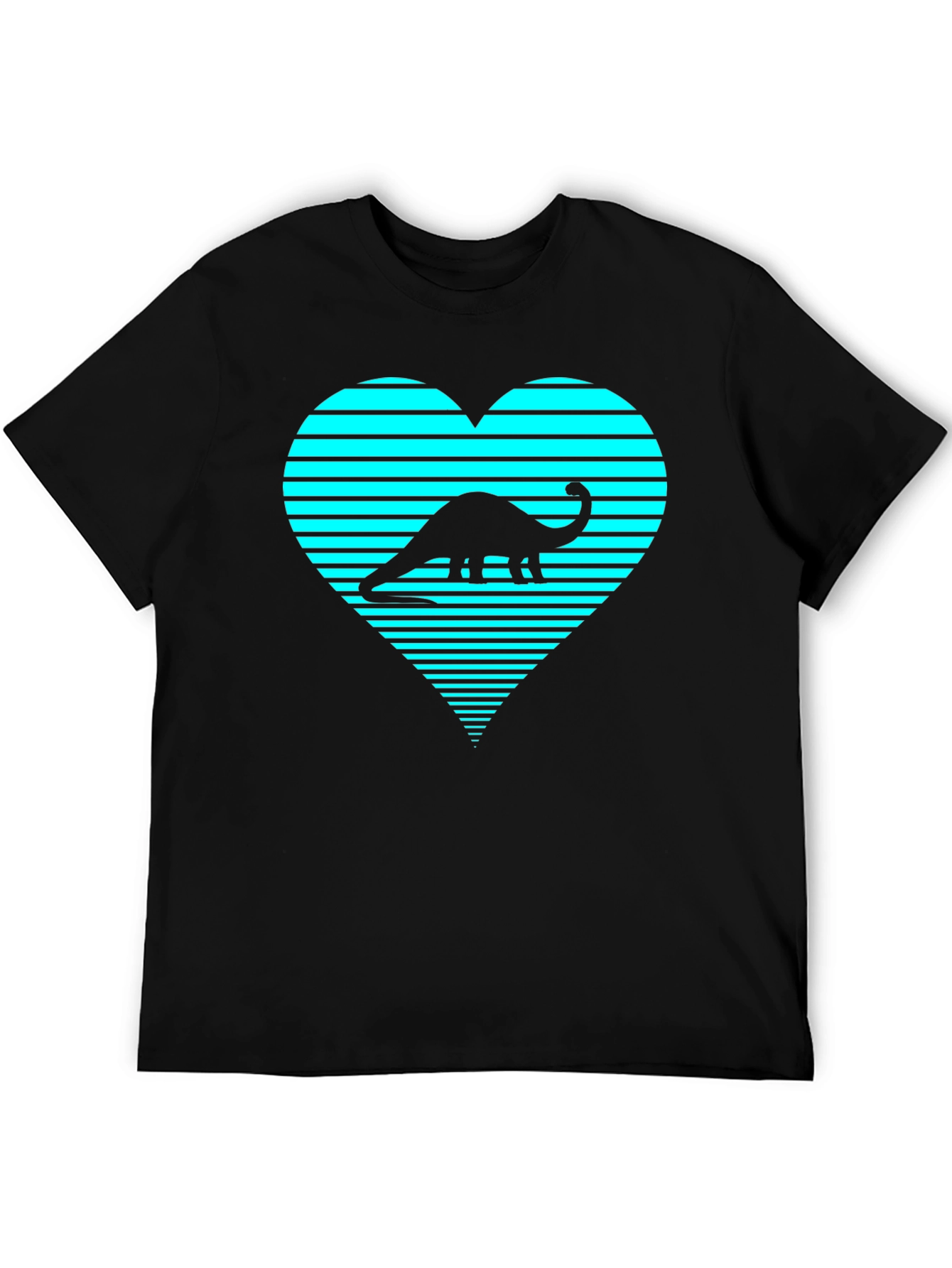 Dino Heart Graphic Tee - Cool Brontosaurus T-Shirt