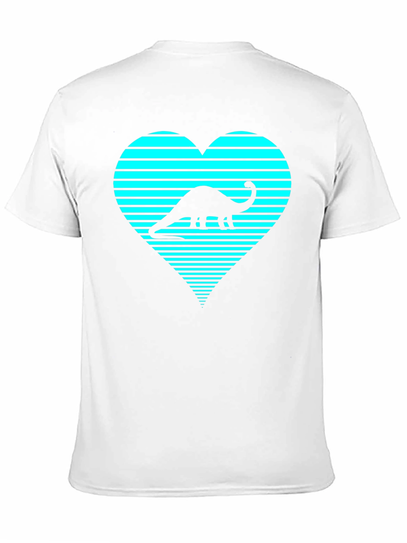 Dino Heart Graphic Tee - Cool Brontosaurus T-Shirt