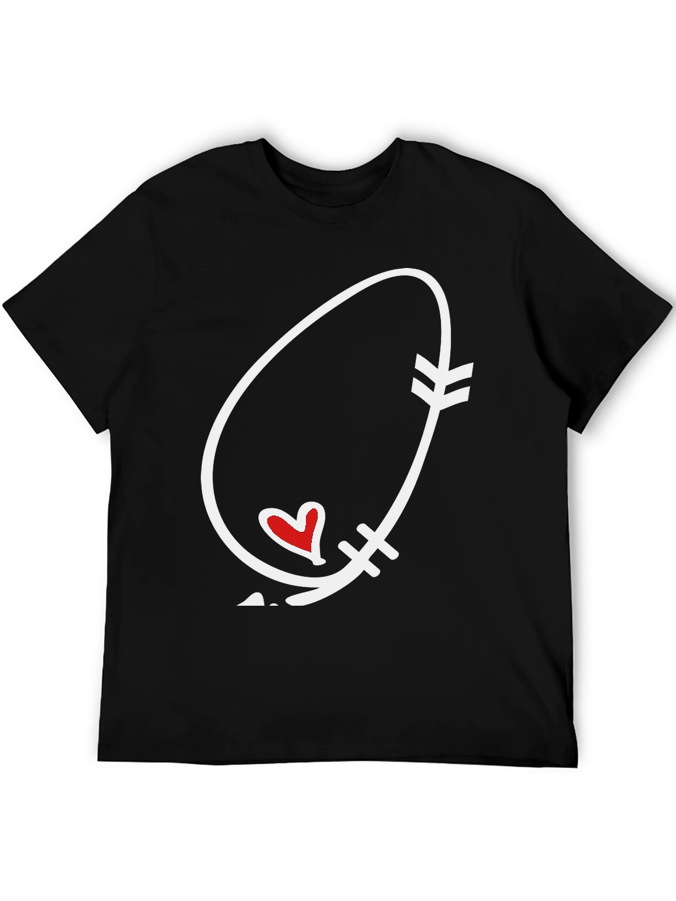 Arrow Heart Graphic Tee - Black Unisex