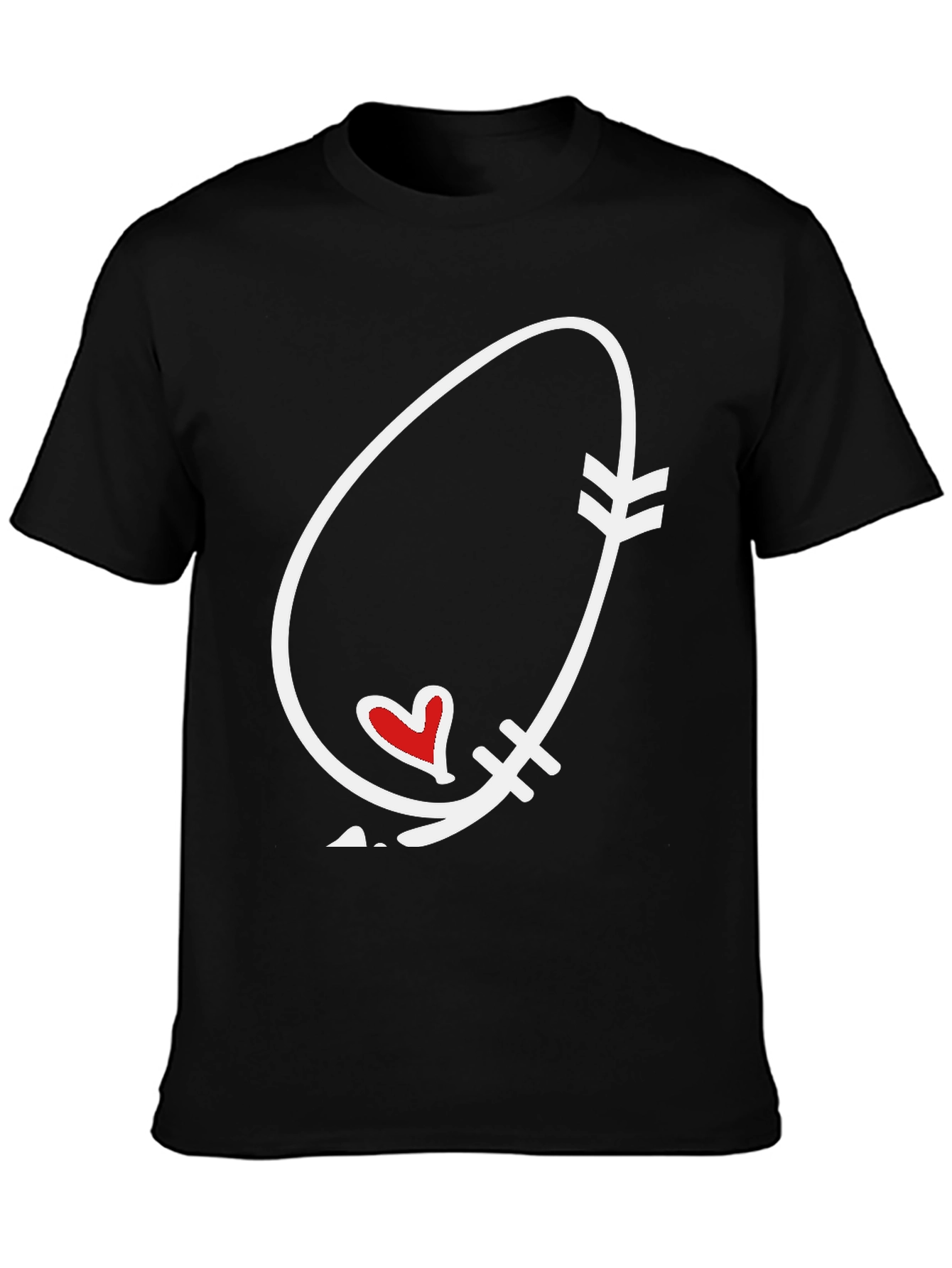 Arrow Heart Graphic Tee - Black Unisex