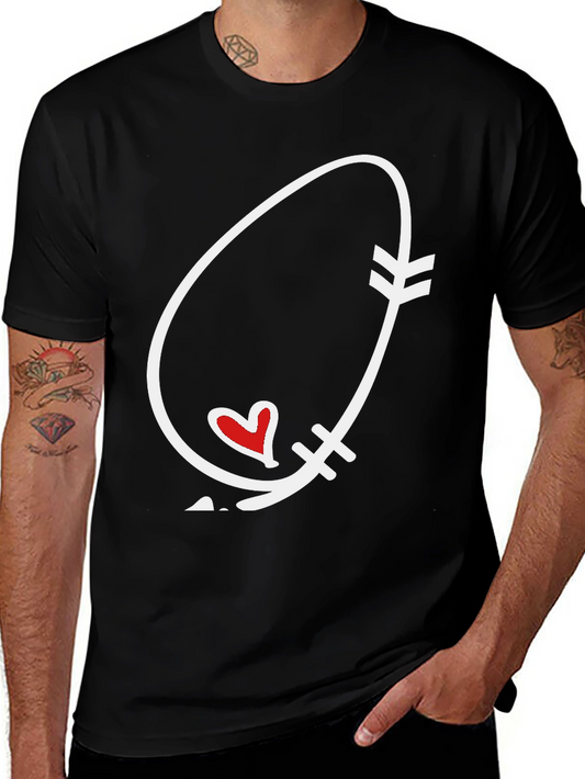 Arrow Heart Graphic Tee - Black Unisex