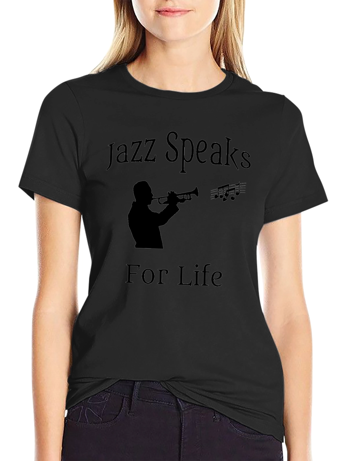 Jazz Speaks for Life Black T-Shirt