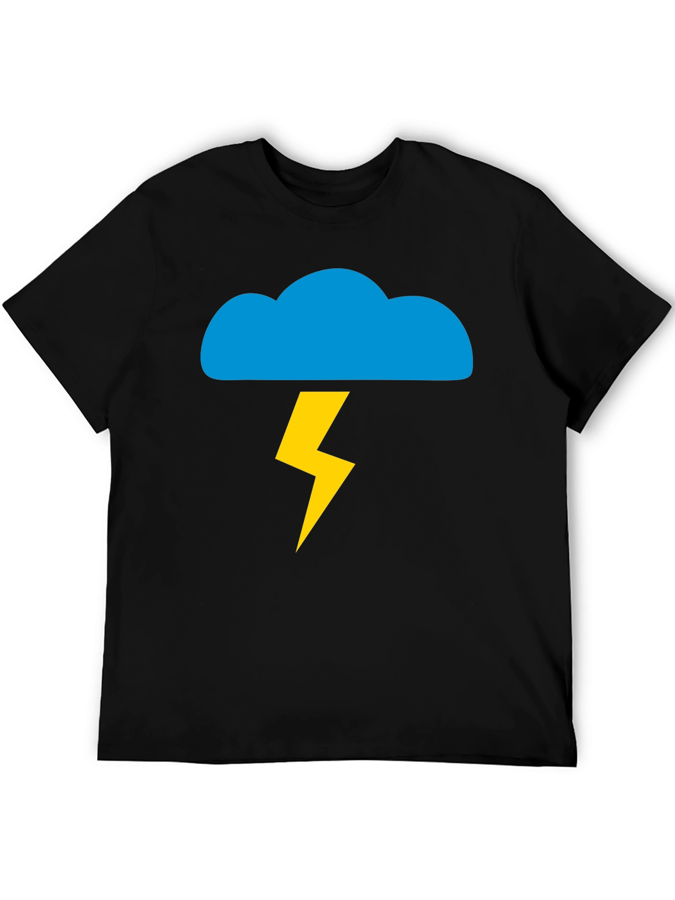 Storm Cloud Graphic Tee - Black Cotton T-Shirt