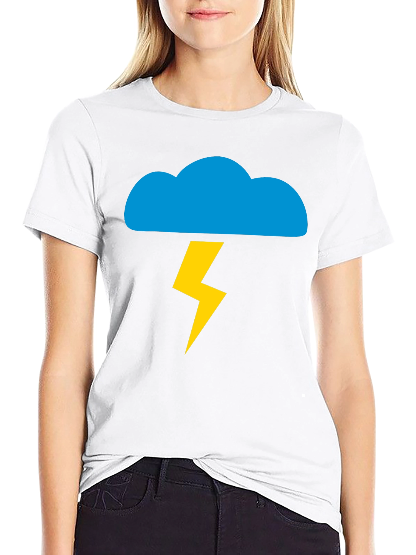 Storm Cloud Graphic Tee - Black Cotton T-Shirt
