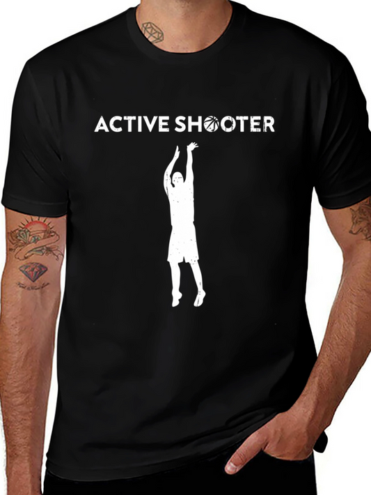 Active Shooter Graphic T-Shirt - Basketball Fan Apparel