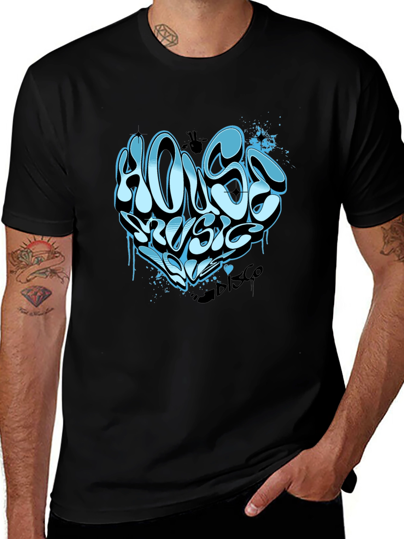 House Music Heart T-Shirt - Cool DJ Rave Tee