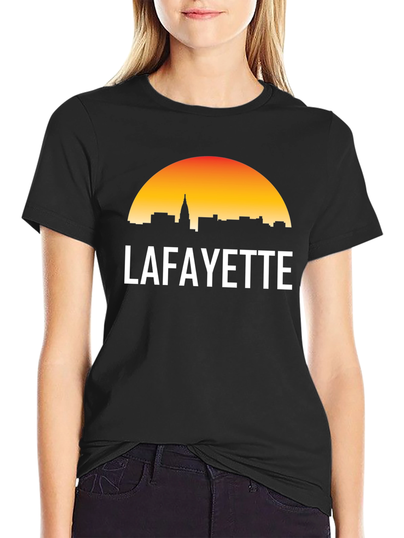 Lafayette Cityscape Sunset Graphic Tee