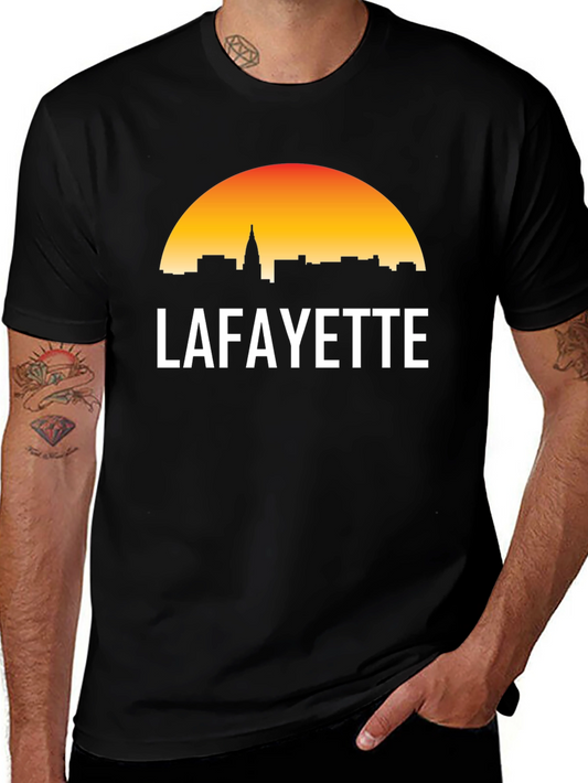 Lafayette Cityscape Sunset Graphic Tee