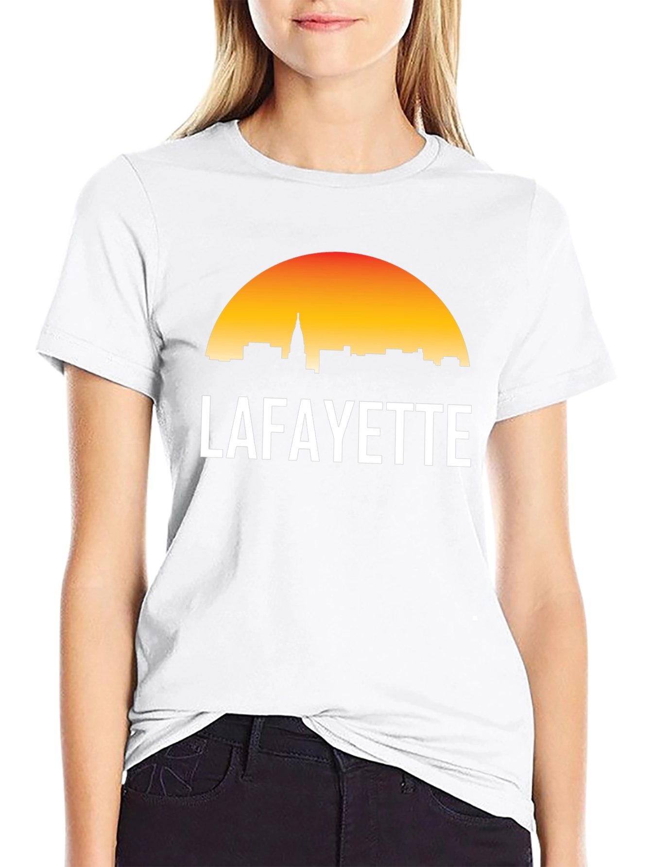 Lafayette Cityscape Sunset Graphic Tee