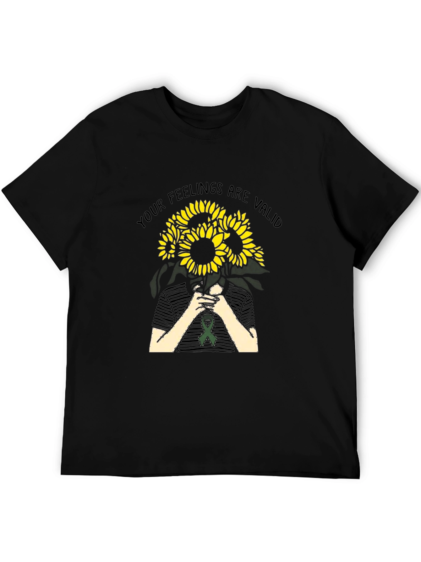 Feelings Are Valid Sunflower Graphic Tee