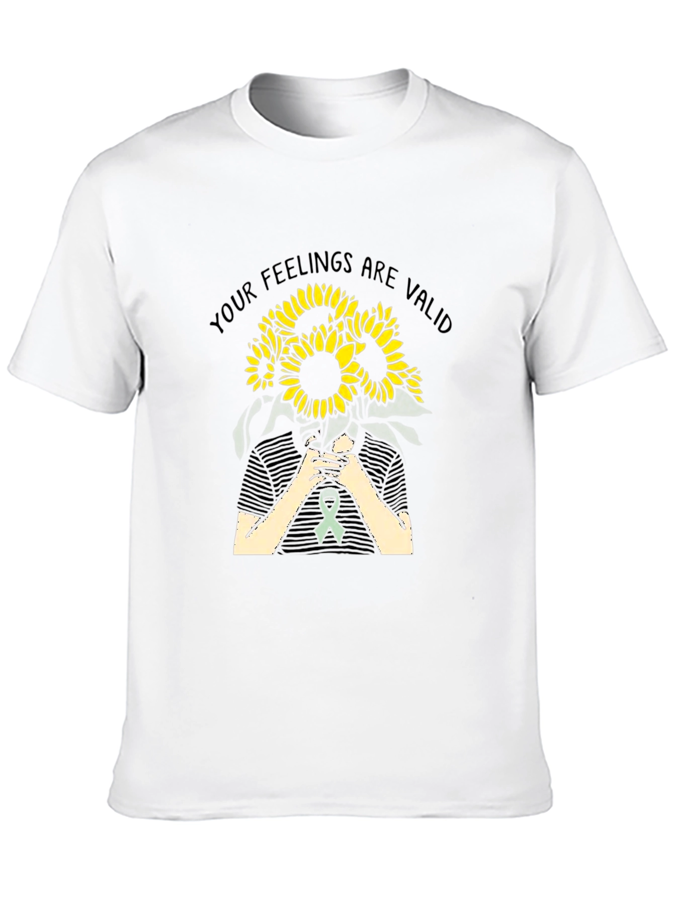 Feelings Are Valid Sunflower Graphic Tee