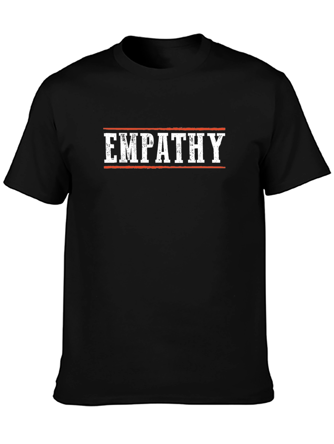 Empathy T-Shirt - Black Crew Neck Casual Tee