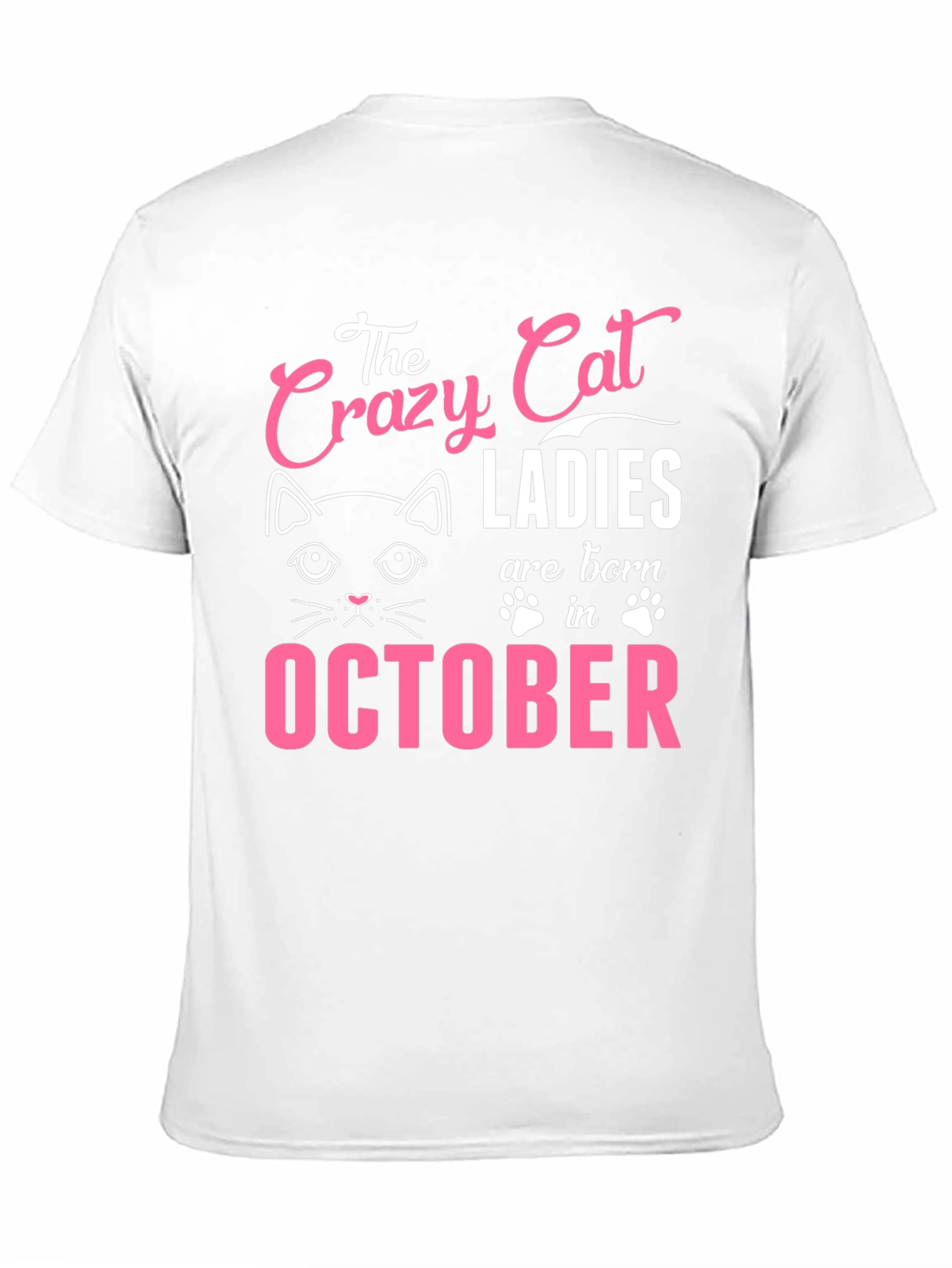 Crazy Cat Ladies Born in October T-Shirt