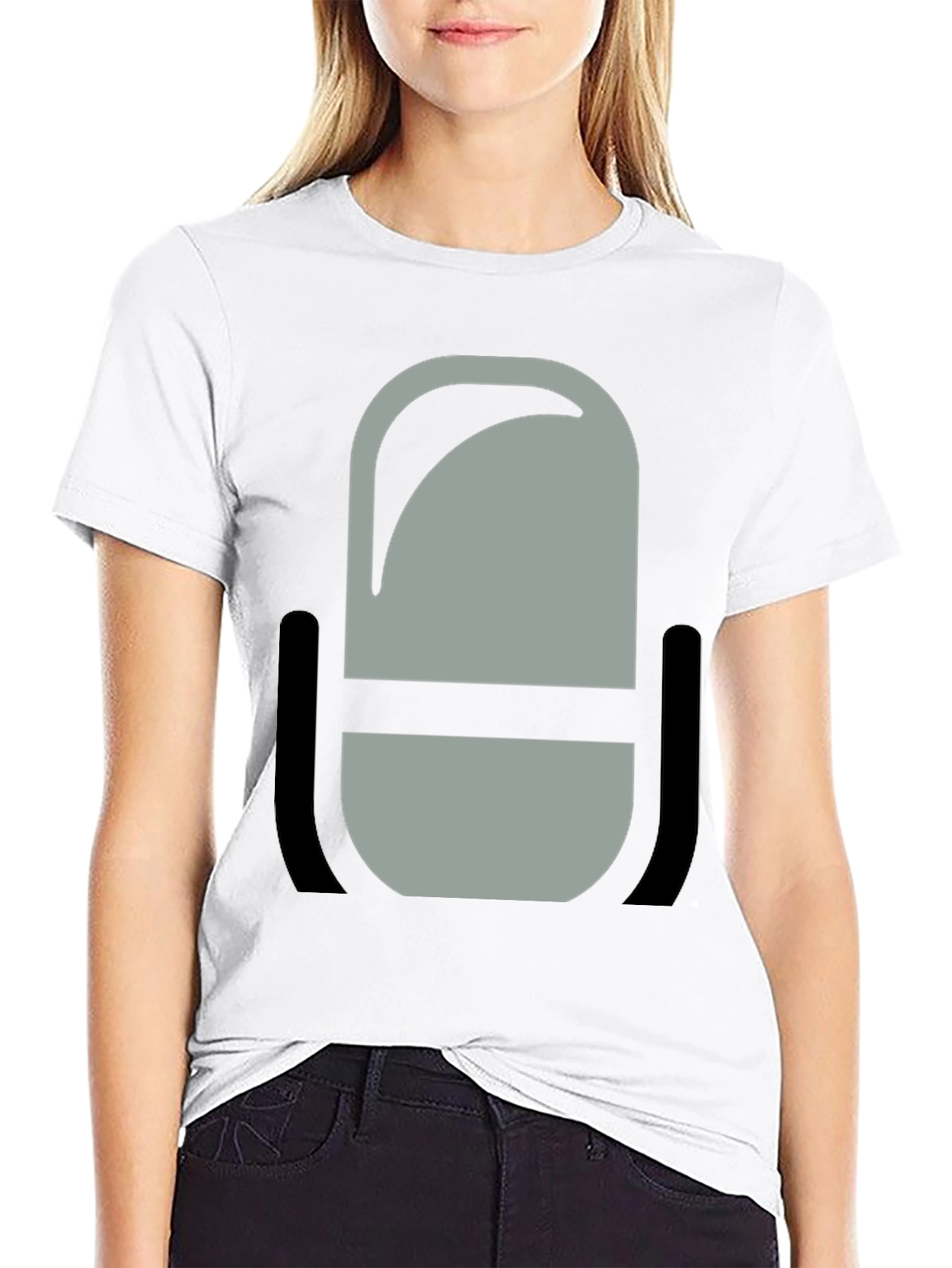 Podcast Microphone Graphic Tee - Black