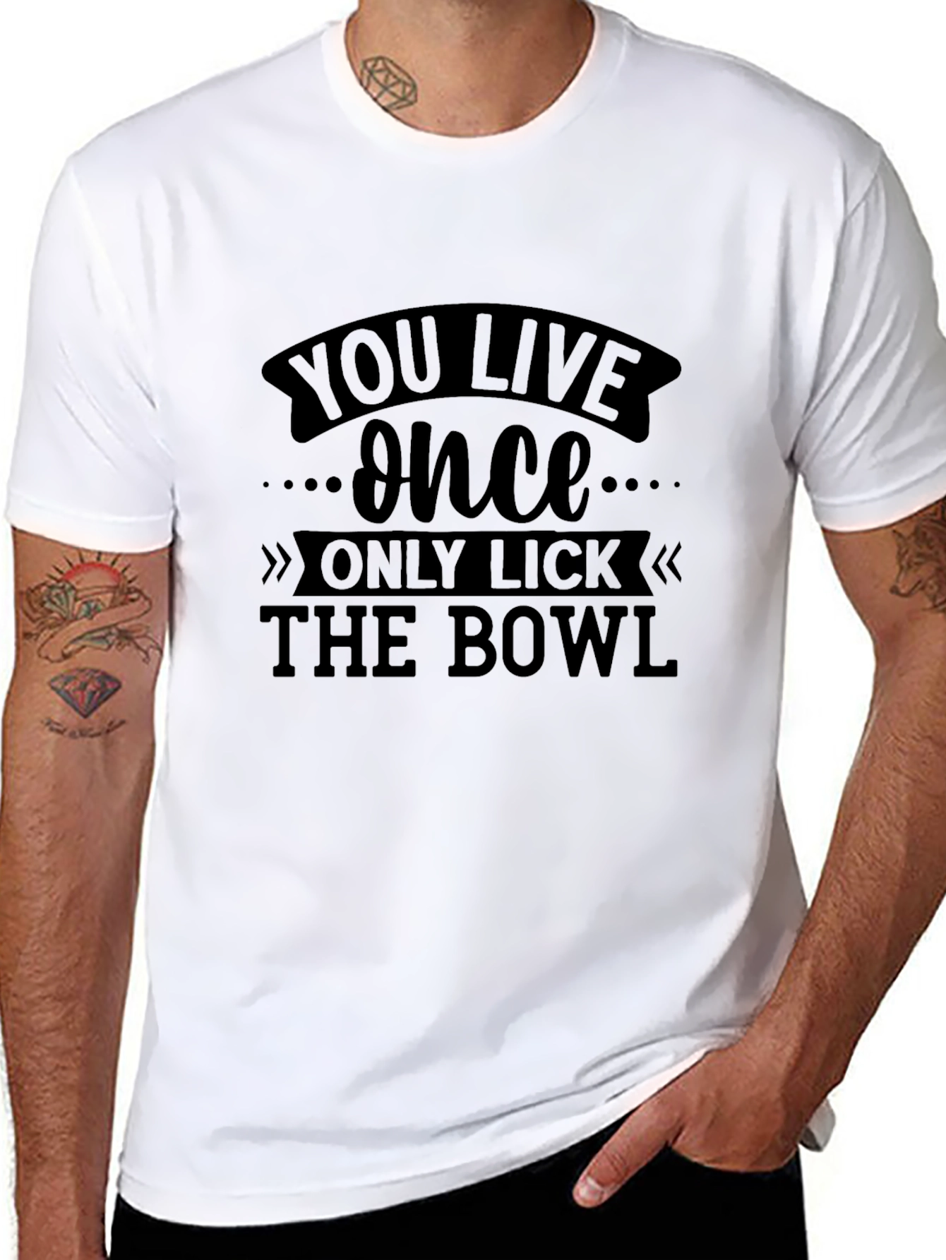 You Live Once Graphic Tee - Black