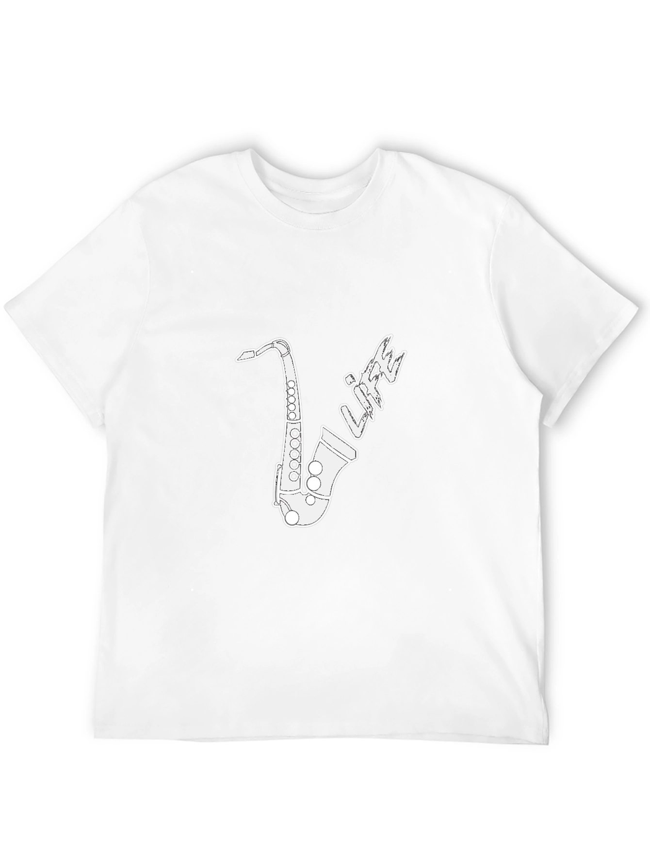 Saxophone Life Graphic Tee - Black Casual T-Shirt