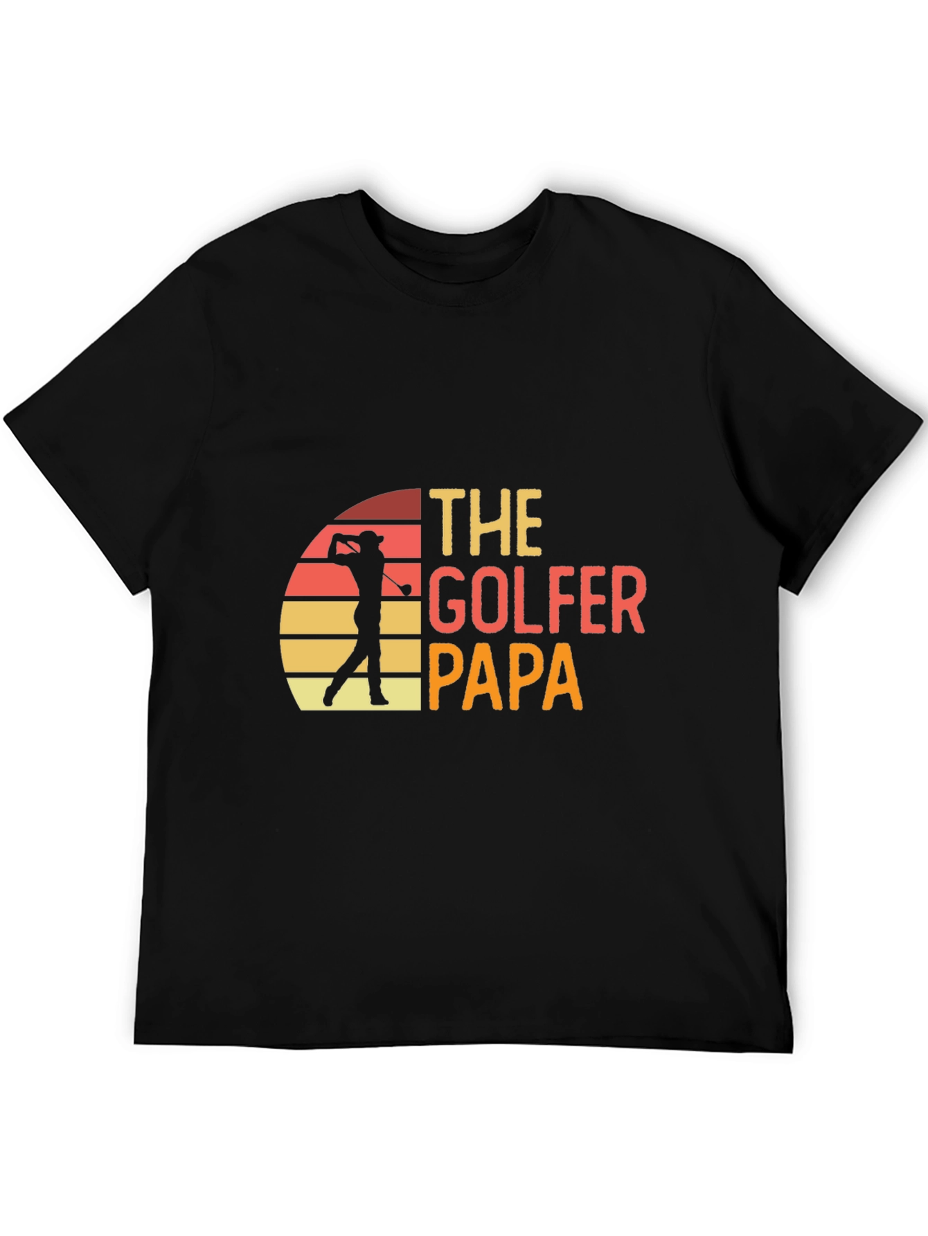 The Golfer Papa Retro Graphic T-Shirt