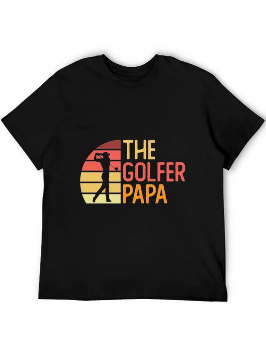The Golfer Papa Retro Graphic T-Shirt
