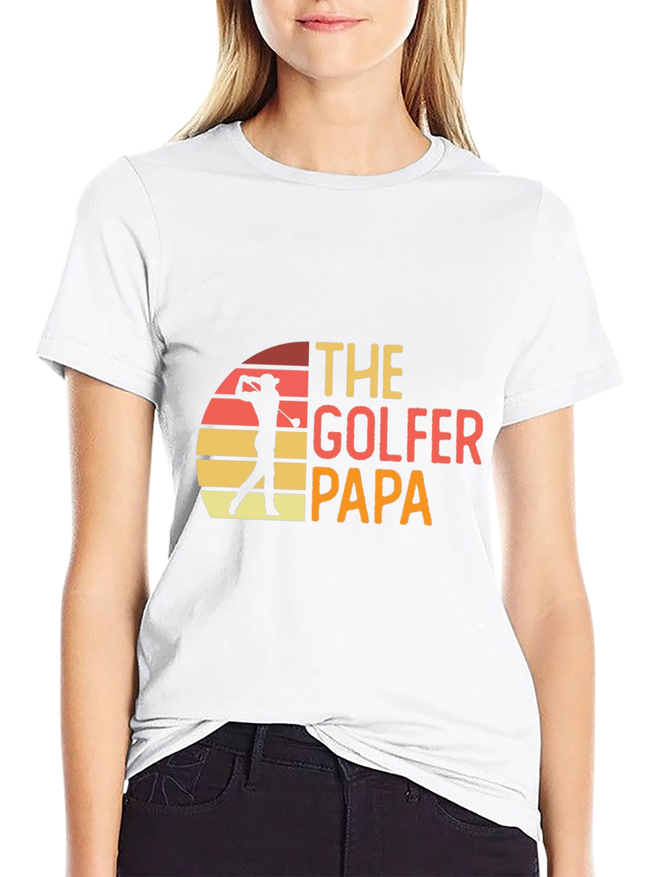 The Golfer Papa Retro Graphic T-Shirt