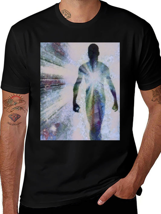Abstract Figure Graphic Tee - Modern Art Shirt