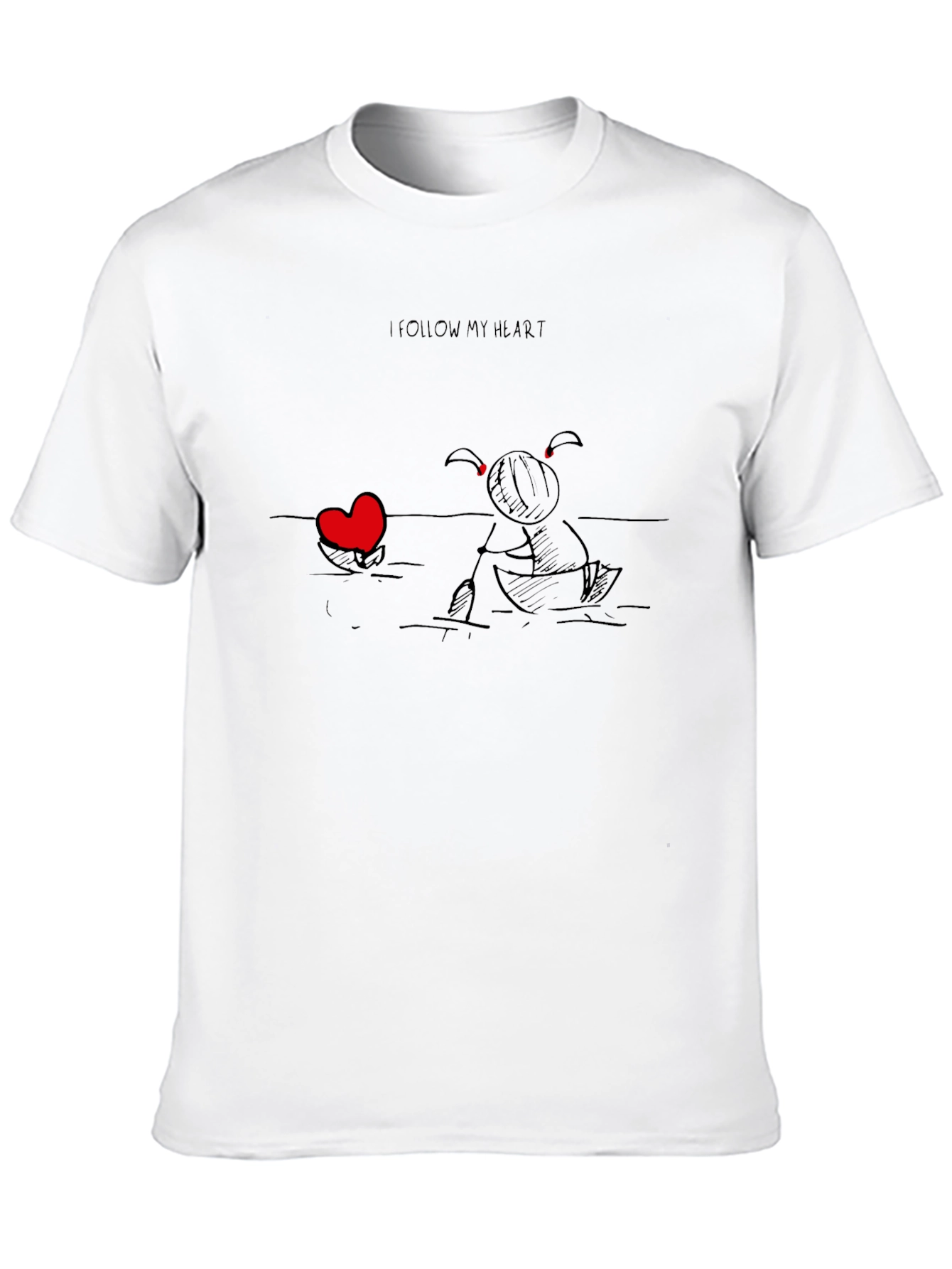 I Follow My Heart Black Graphic Tee