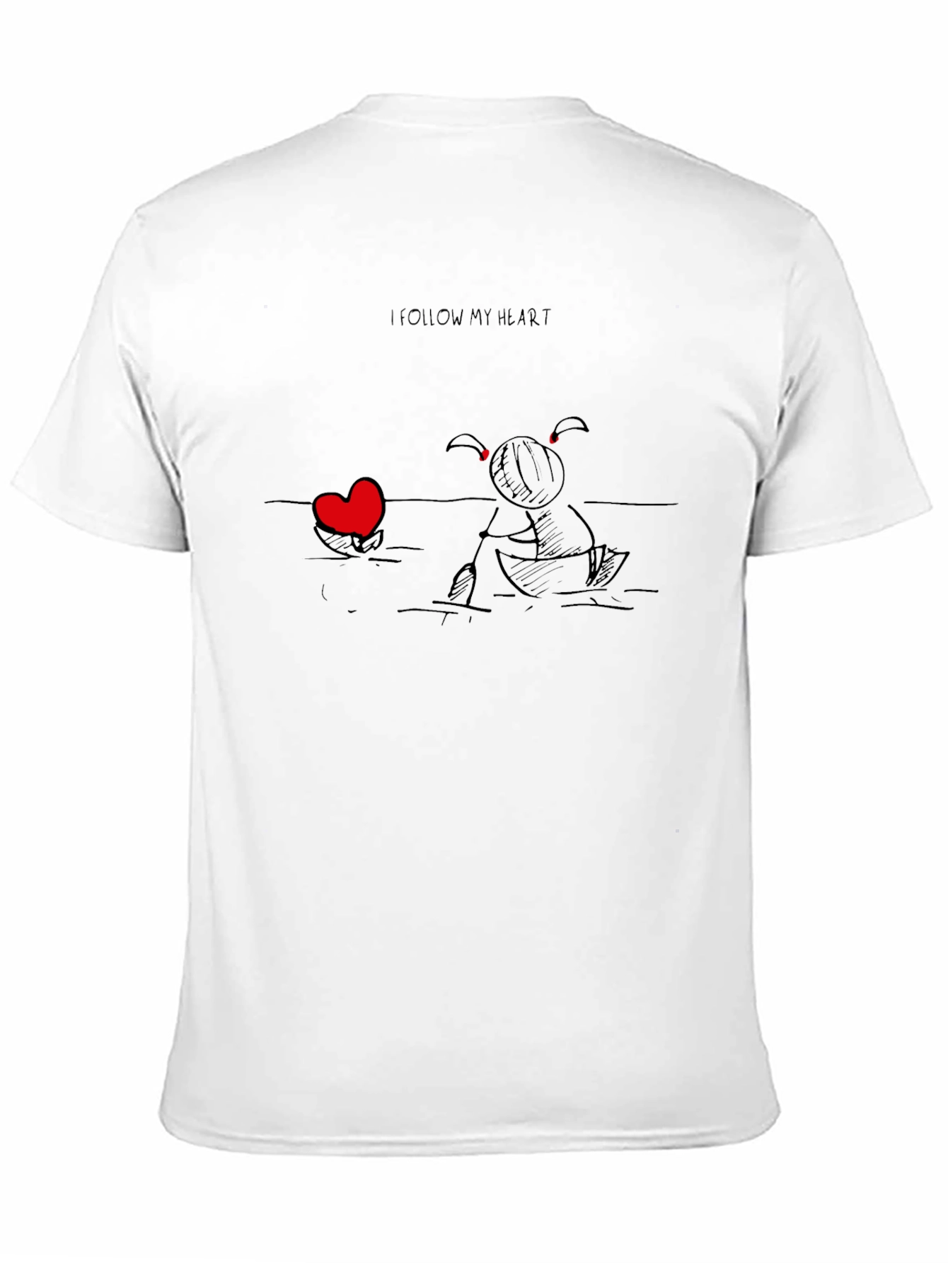 I Follow My Heart Black Graphic Tee