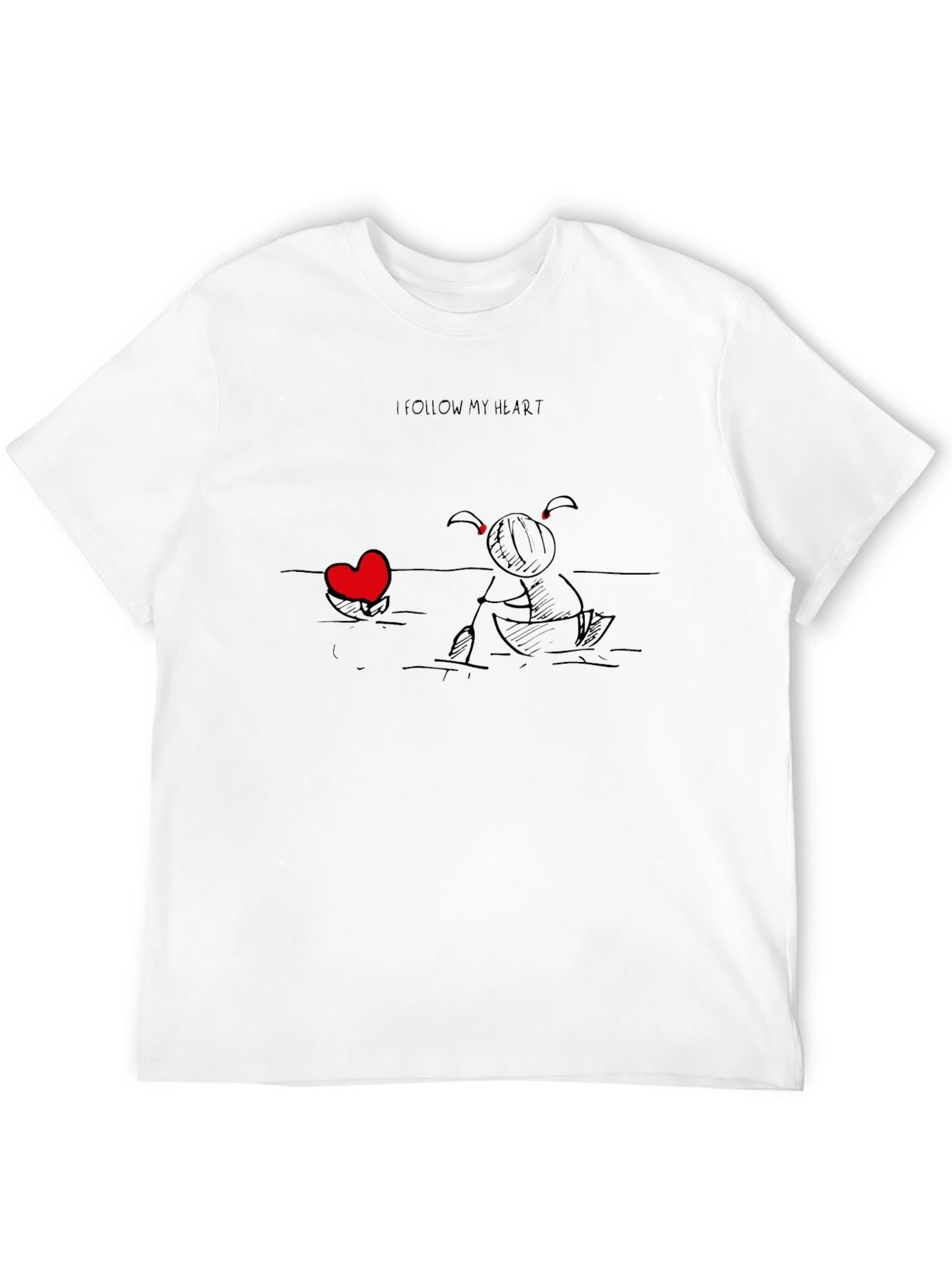 I Follow My Heart Black Graphic Tee