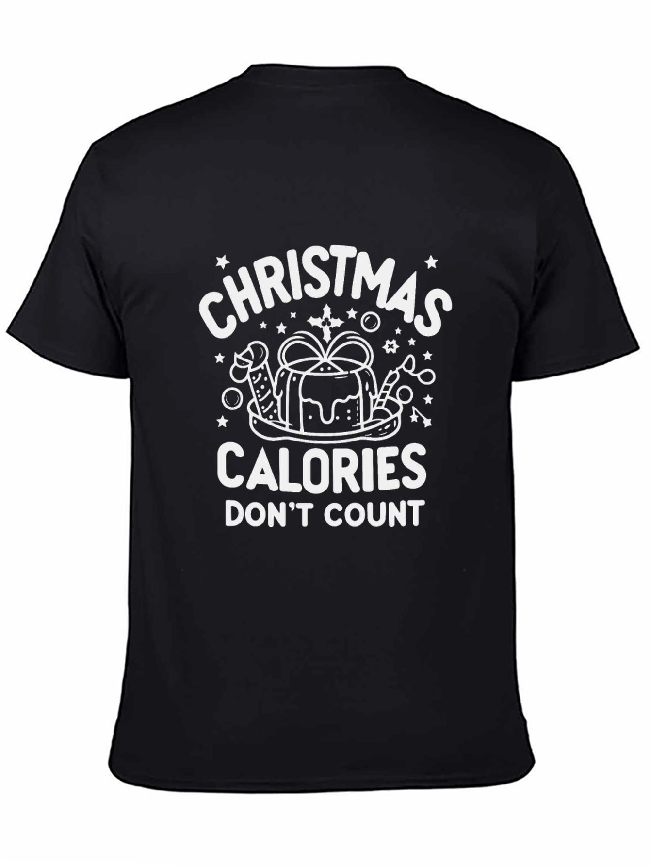 Christmas Calories Dont Count Black T-Shirt
