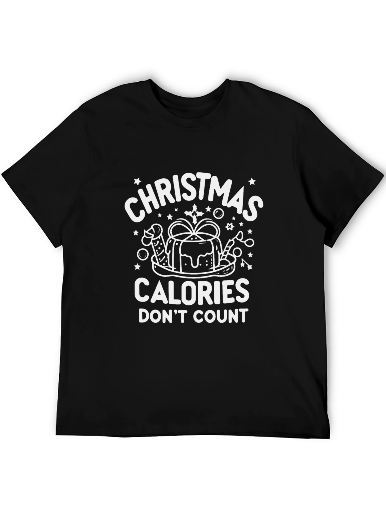 Christmas Calories Dont Count Black T-Shirt