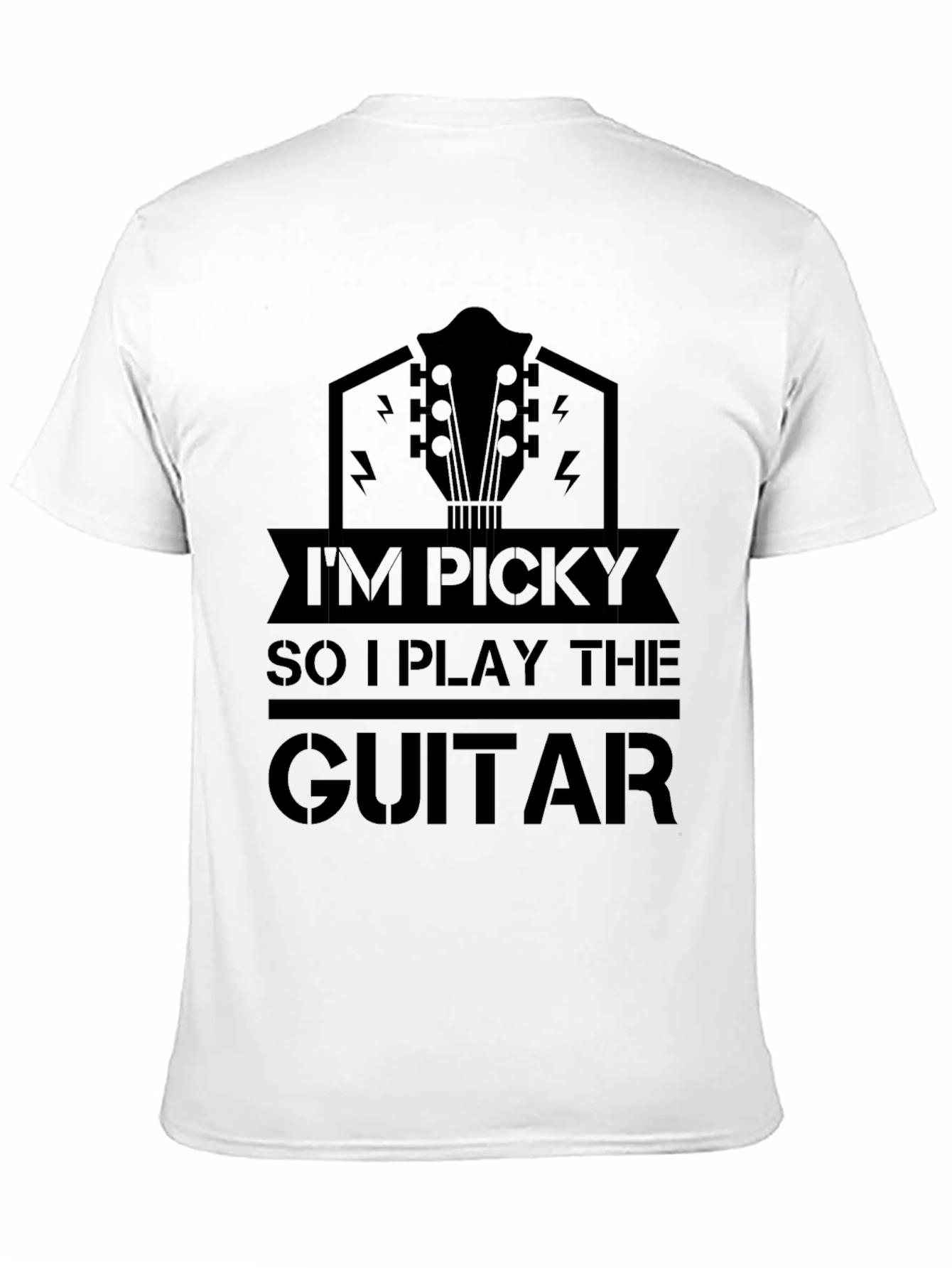 Im Picky So I Play The Guitar Black T-Shirt