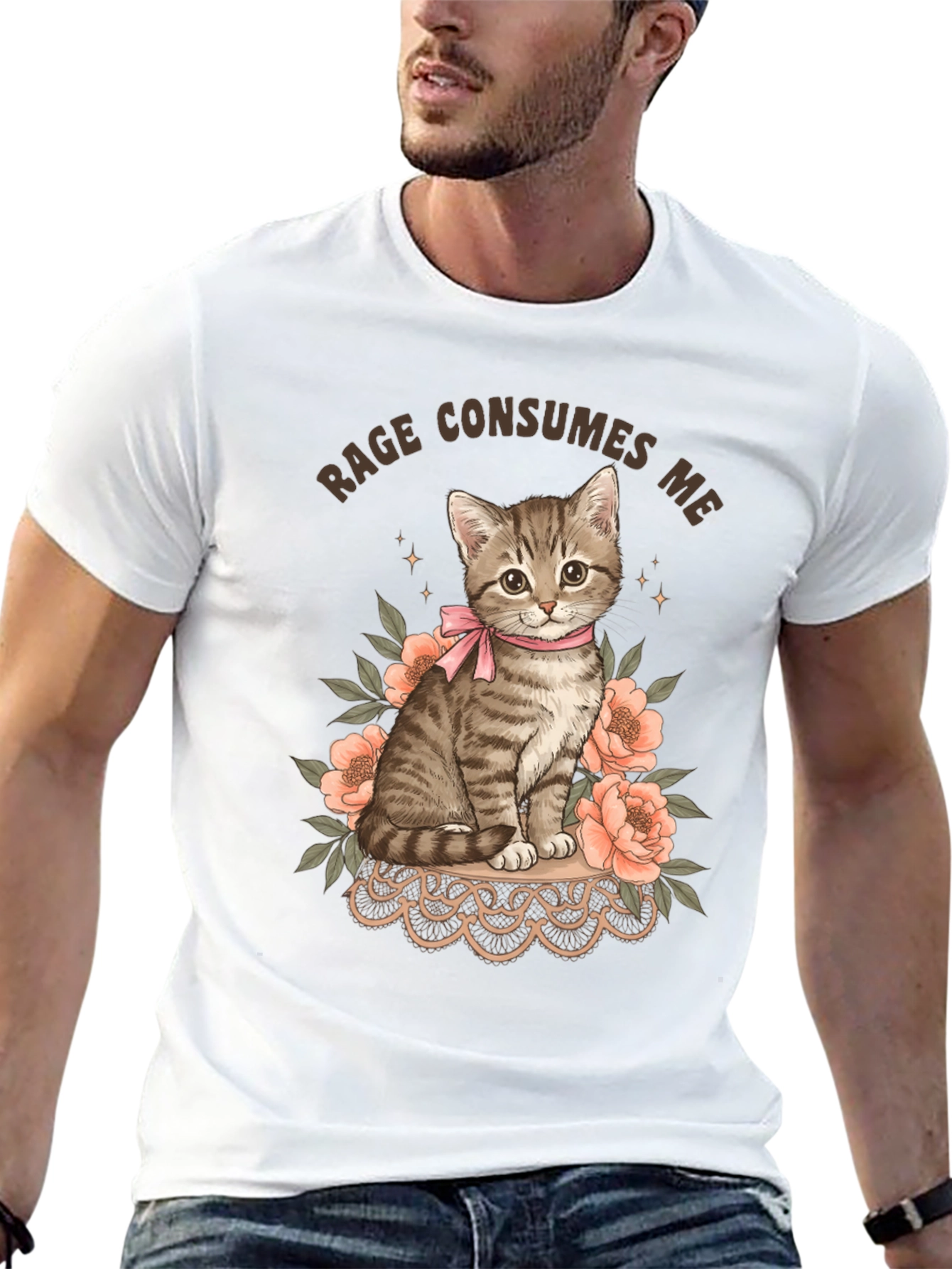 Rage Consumes Me Kitten Graphic Tee