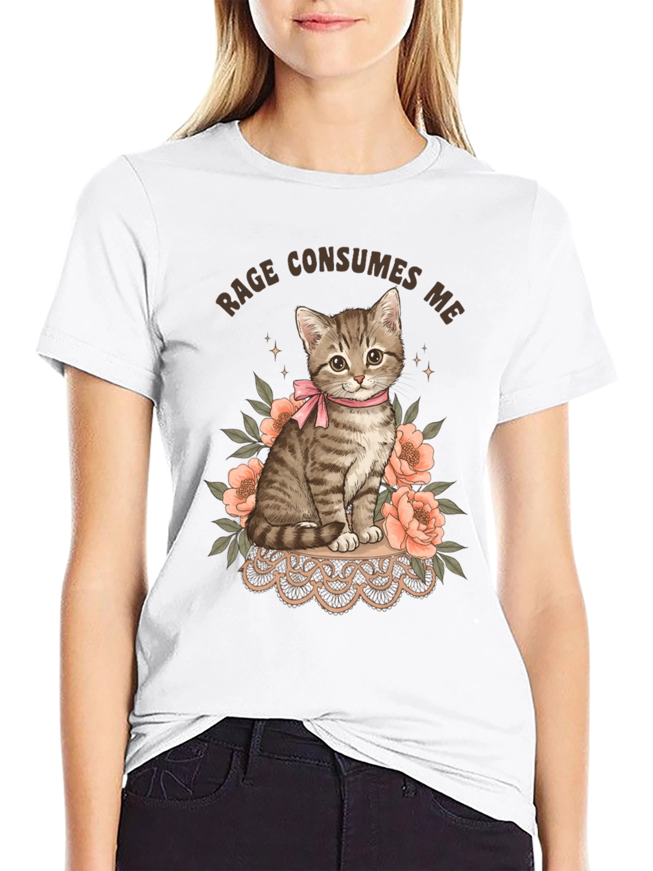 Rage Consumes Me Kitten Graphic Tee