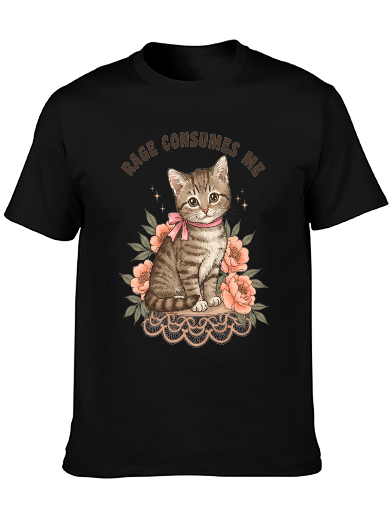 Rage Consumes Me Kitten Graphic Tee