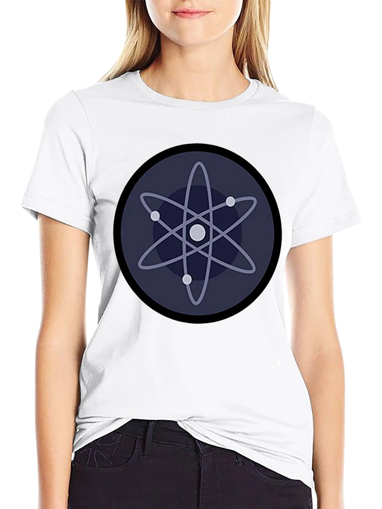 Atomic Symbol Graphic Tee - Modern Science Shirt