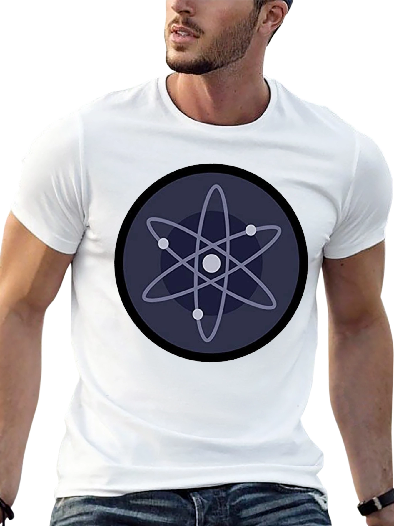 Atomic Symbol Graphic Tee - Modern Science Shirt