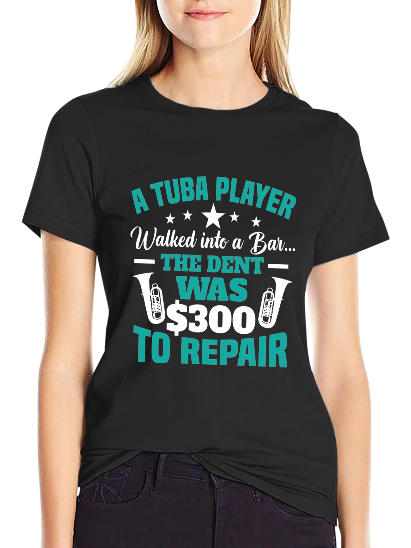 Tuba Player Bar Joke Graphic Tee