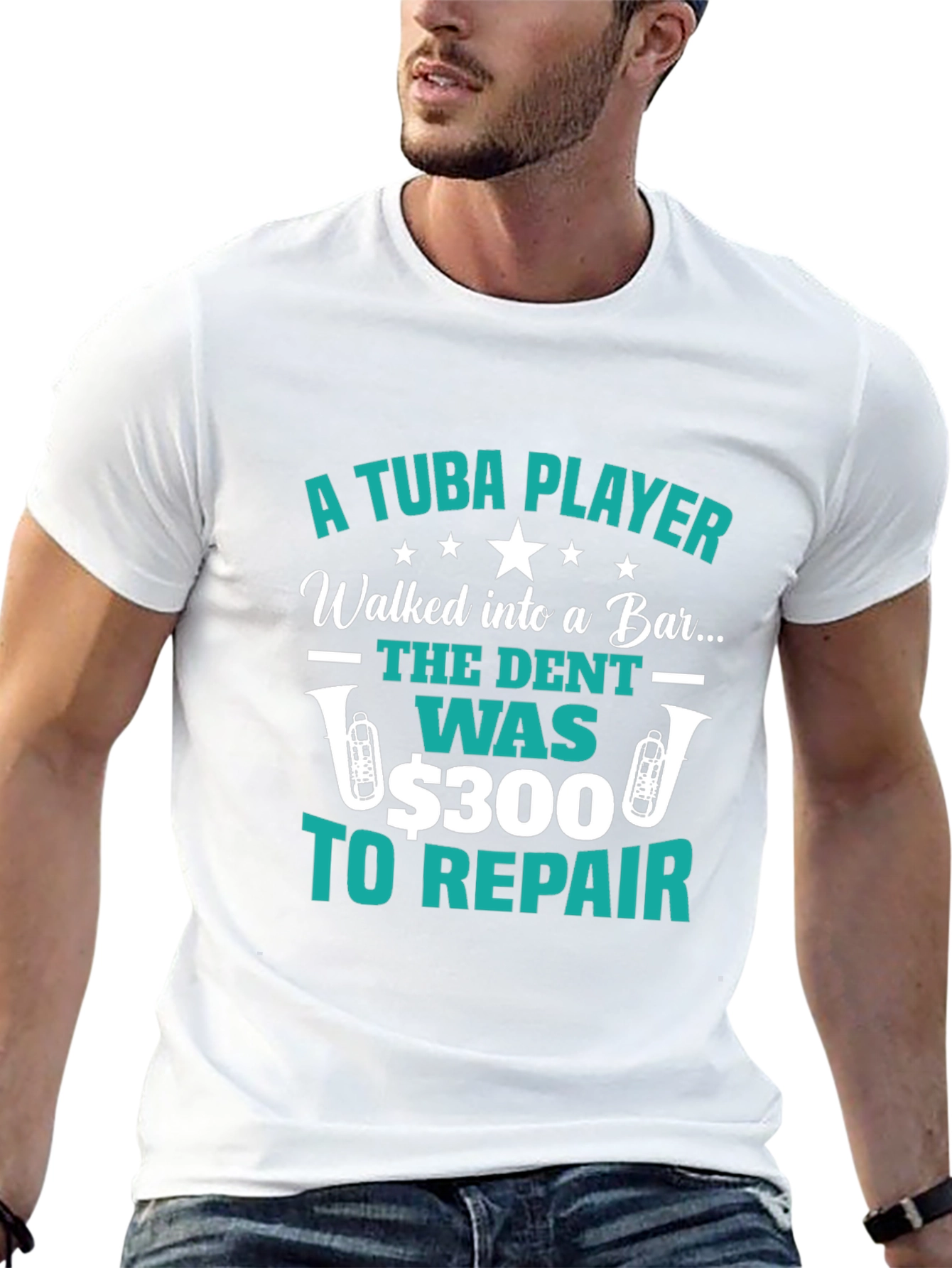 Tuba Player Bar Joke Graphic Tee
