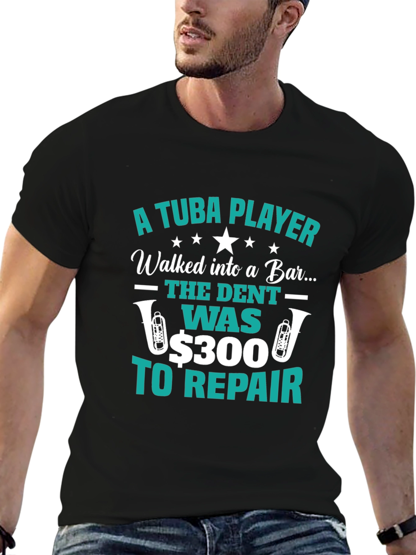 Tuba Player Bar Joke Graphic Tee