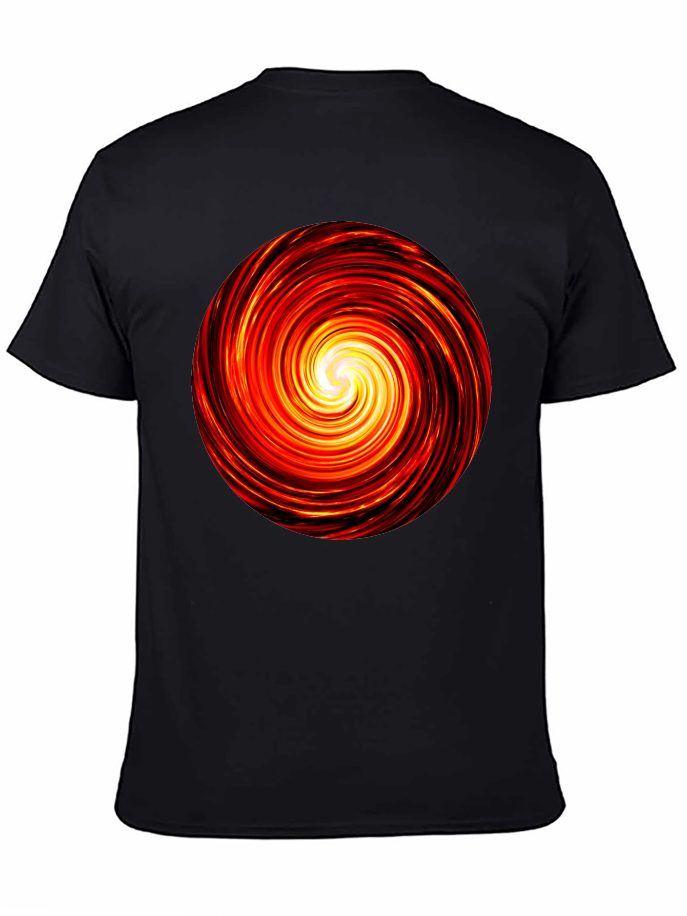 Fiery Vortex Black T-Shirt